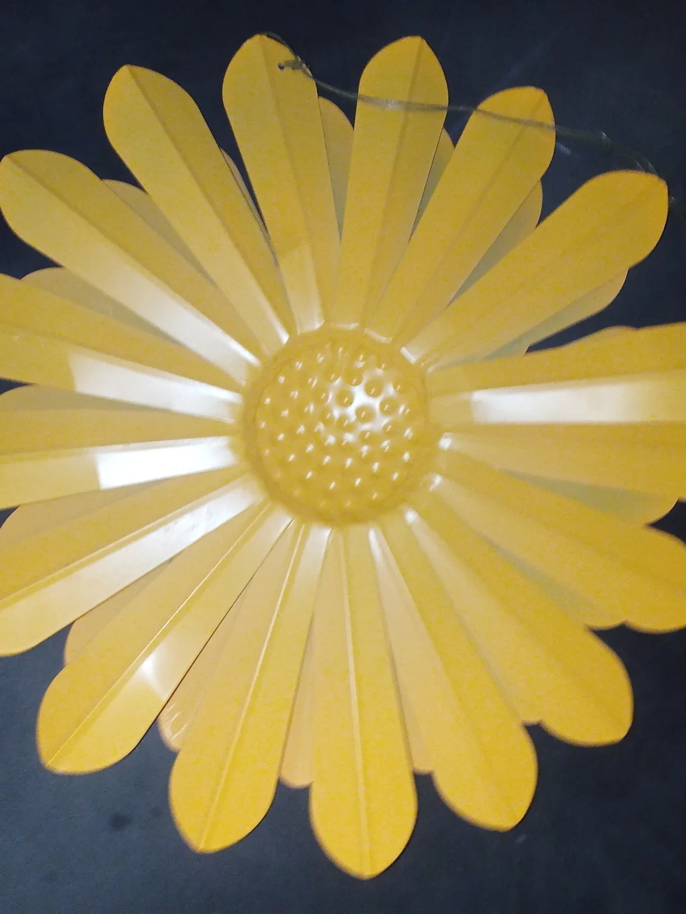 Yellow Metal Flower Wall Decor - Sunflower Accent